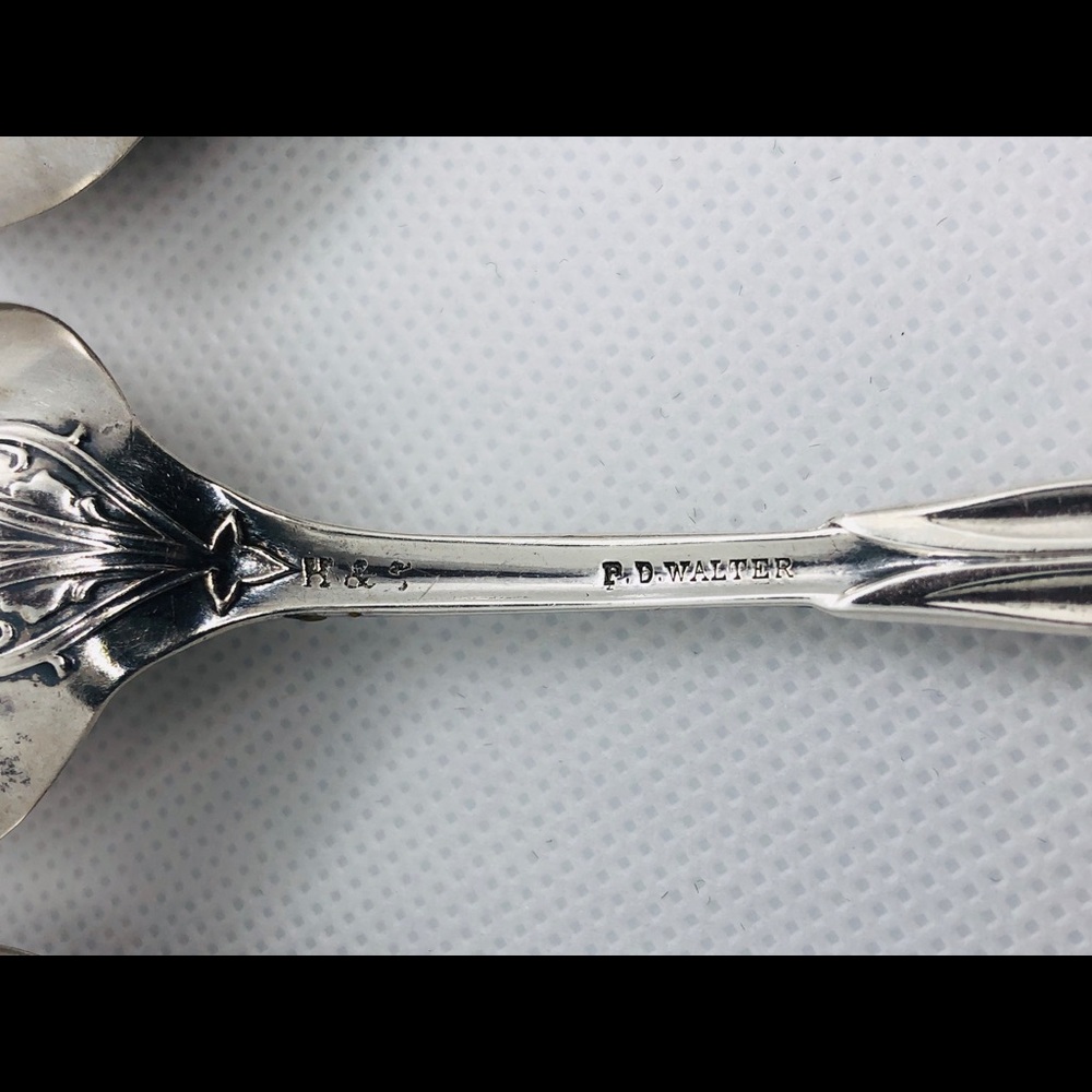 *SOLD* Antique Sterling Hotchkiss & Schreuder Tea Spoons - Picture 7 of 8